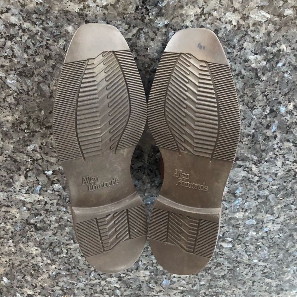 Men’s ALLEN EDMOND “Warren”Dark Tan Leather Derby Shoes - Picture 9 of 13